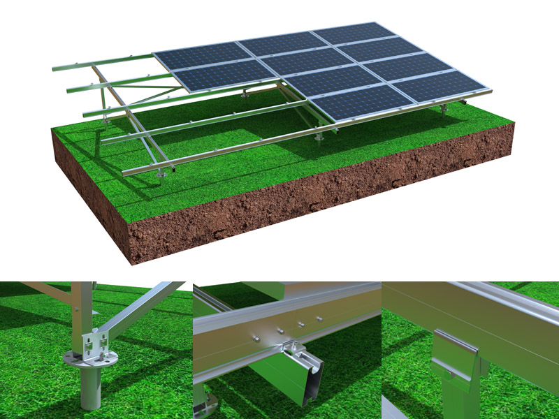 Steel Solar Ground Mounting Structure