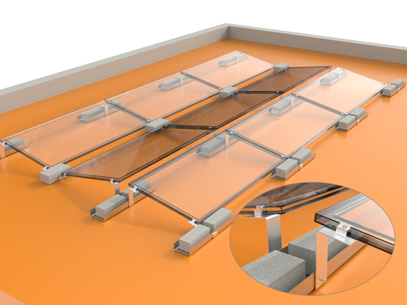 Flat Roof Ballast Solar Panel Mounting