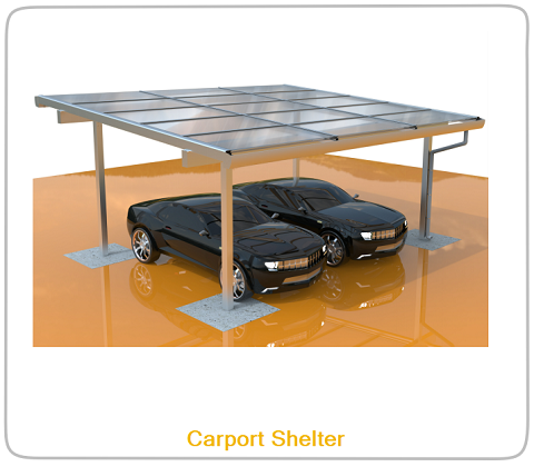 Estrutura de garagem solar